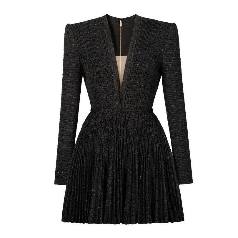Vienna shopping black dress sale mini business - Cielie